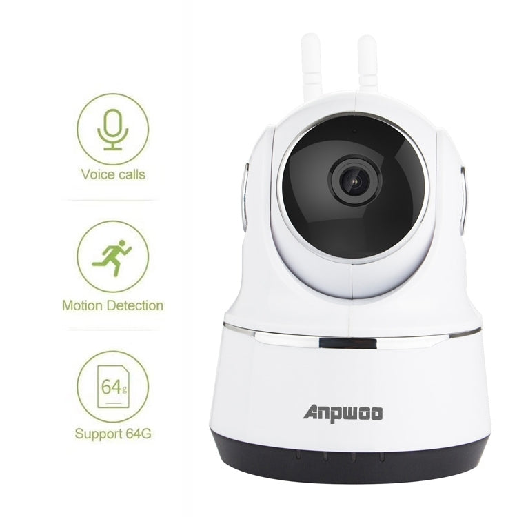 Anpwoo Guardian 2.0MP 1080P 1/3 inch CMOS HD WiFi IP Camera, Support Motion Detection / Night Vision, Guardian White Anpwoo Guardian 2.0MP 1080P 1/3 inch CMOS HD WiFi IP Camera, Support Motion Detection / Night Vision, Guardian White